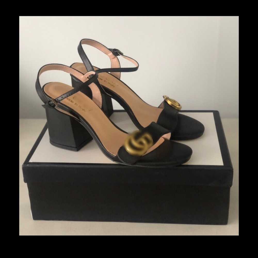 INSPIRED by the Marmont mid-heel sandal